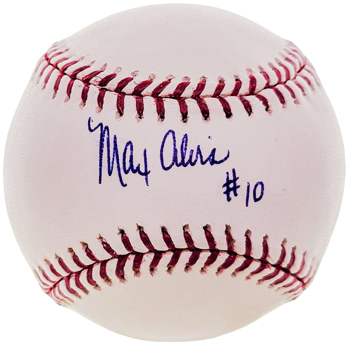 Max Alvis Autographed Official MLB Baseball Cleveland Indians "#10" Beckett BAS #BF24959
