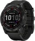Garmin fenix 7 Sapphire Solar Smartwatch (fēnix GPS - 47mm Black DLC Titanium Case Black Band)