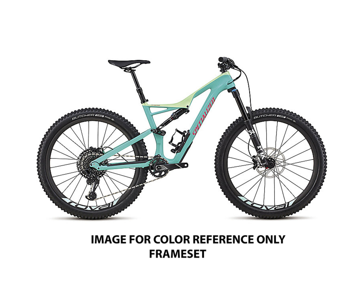 2018 Specialized SJ FSR Expert Carbon 27.5 (FRAMESET ONLY) (SilTnt/Blk/RktRed / XL)
