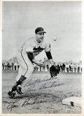 Lou Boudreau Autographed 6.5x9 Photo Picture Pack 1948 Cleveland Indians "Best Wishes" Beckett BAS #F98272