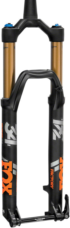 FOX 34 Factory Suspension Fork (29" 130 mm 15QR x 110 mm 44 mm Offset Shiny Black GRIP 2)