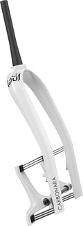 Lauf Carbonara Fat Bike Suspension Fork (Fork 60mm Travel Light Spring 26" or 29+ 15x150mm Thru Axle Carbon/Full Gloss White)