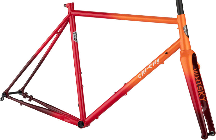 All-City Zig Zag Frame - Orange/Red Fade (Frameset 700c Steel Fade 52cm)