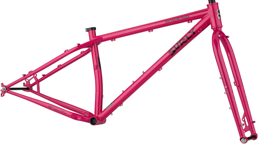 Surly Ice Cream Truck Frameset - Prickly Pear Sparkle (Fat Bike 26" Steel Pear Small)