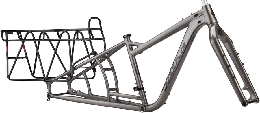 Salsa Blackborow Fat Bike Frameset - Gun Metal (Frame Aluminum Medium Gunmetal)