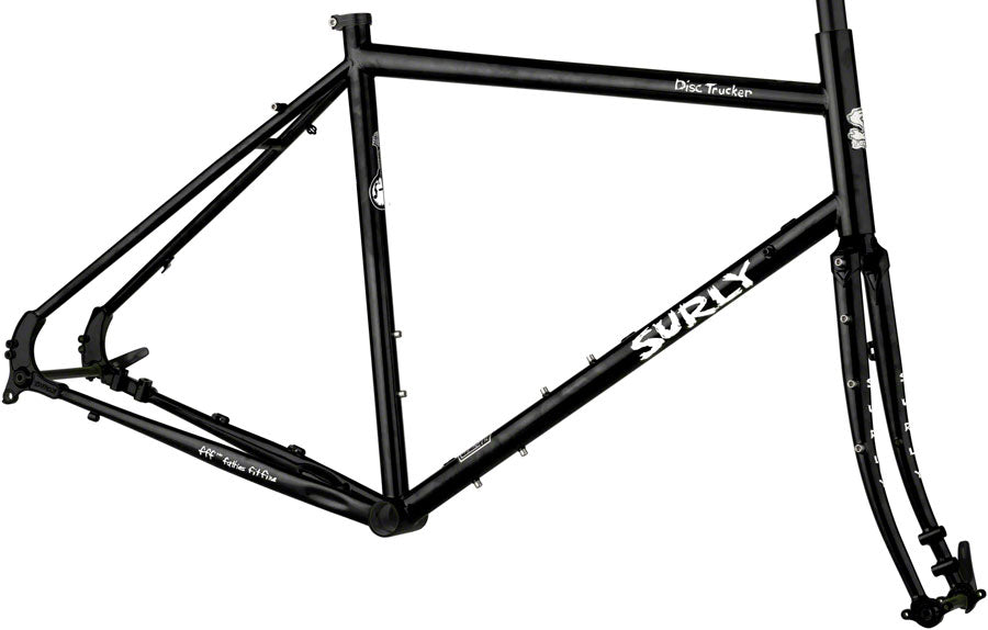 Surly Disc Trucker Frameset - Hi-Viz Black 700 (700c Steel Black 56cm)