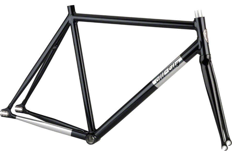 All-City Thunderdome (52cm Aluminum Frameset Black with Polished Downtube and Chainstays)