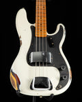 Fender Custom Shop 1958 Precision Bass Relic Aged Olympic White Over Chocolate 3-Tone Sunburst