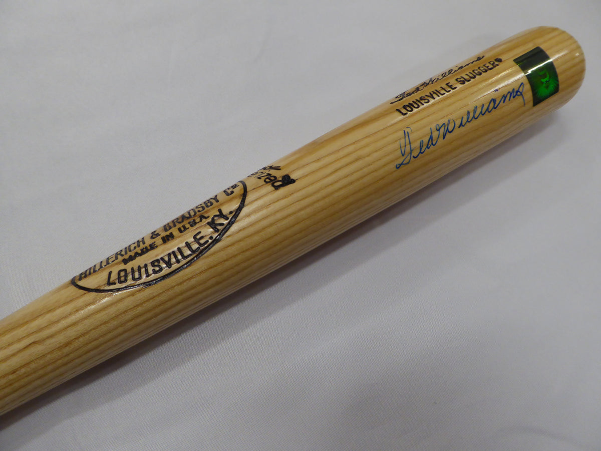 Ted Williams Autographed Blonde Louisville Slugger Bat Boston Red Sox Beckett BAS #A53566