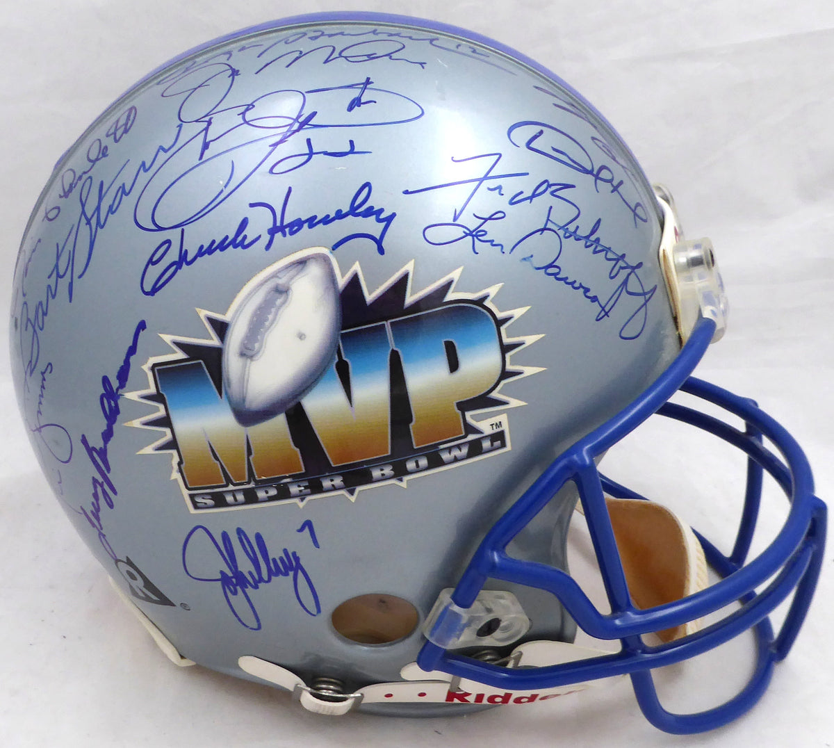 Super Bowl MVPS Autographed Full Size Authentic Helmet With 27 Signatures Including Bart Starr Beckett BAS #AC01212