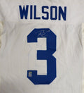 Seattle Seahawks Russell Wilson Autographed White Custom Wilson Proline Jersey W/ SB XLVIII Patch Size 44 RW Holo #45771
