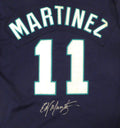 Seattle Mariners Edgar Martinez Autographed Blue Authentic Russell Jersey 2001 All Star Patch Beckett BAS QR #1W449626