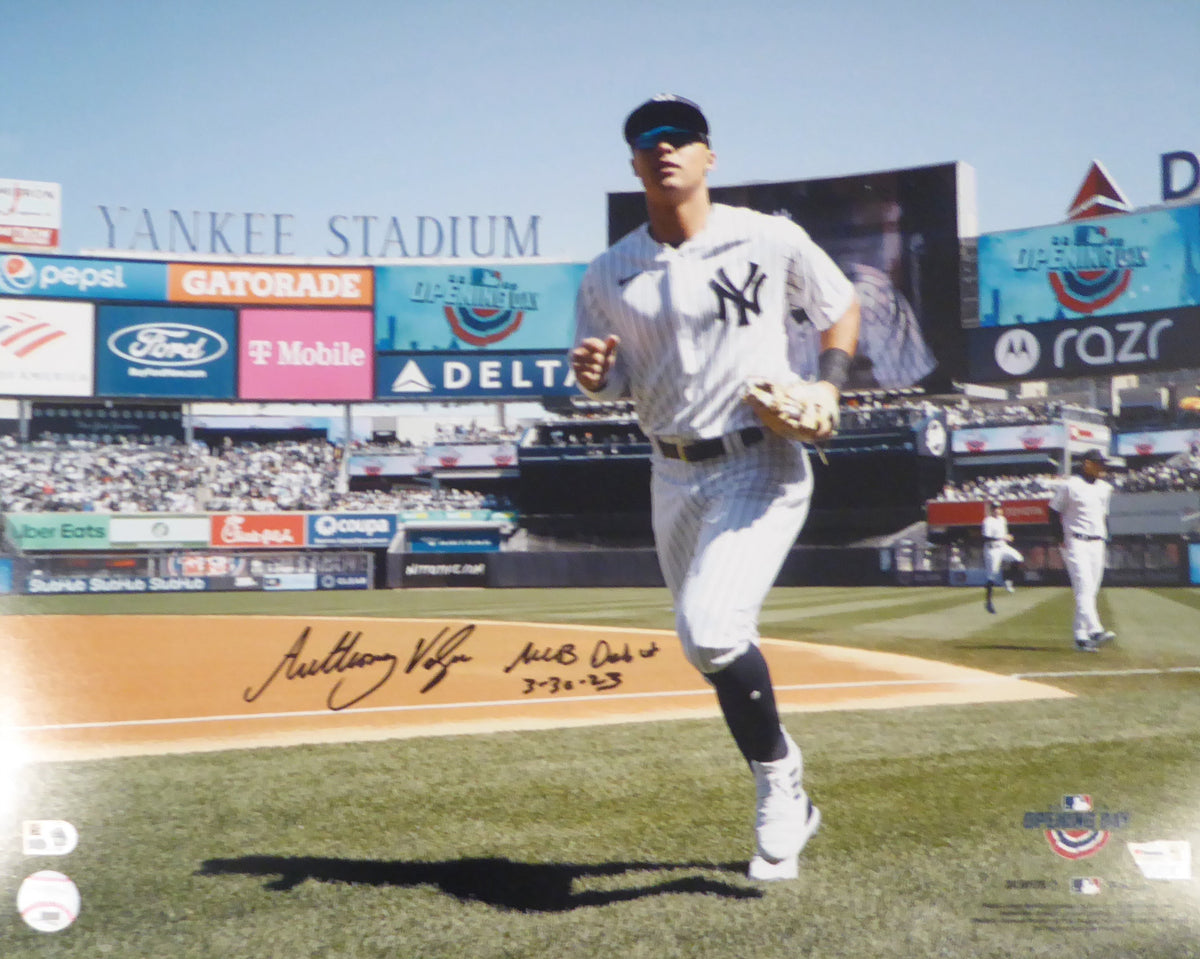 Anthony Volpe Autographed 16x20 Photo New York Yankees "MLB Debut 3-30-23" Fanatics Holo #SV33314606
