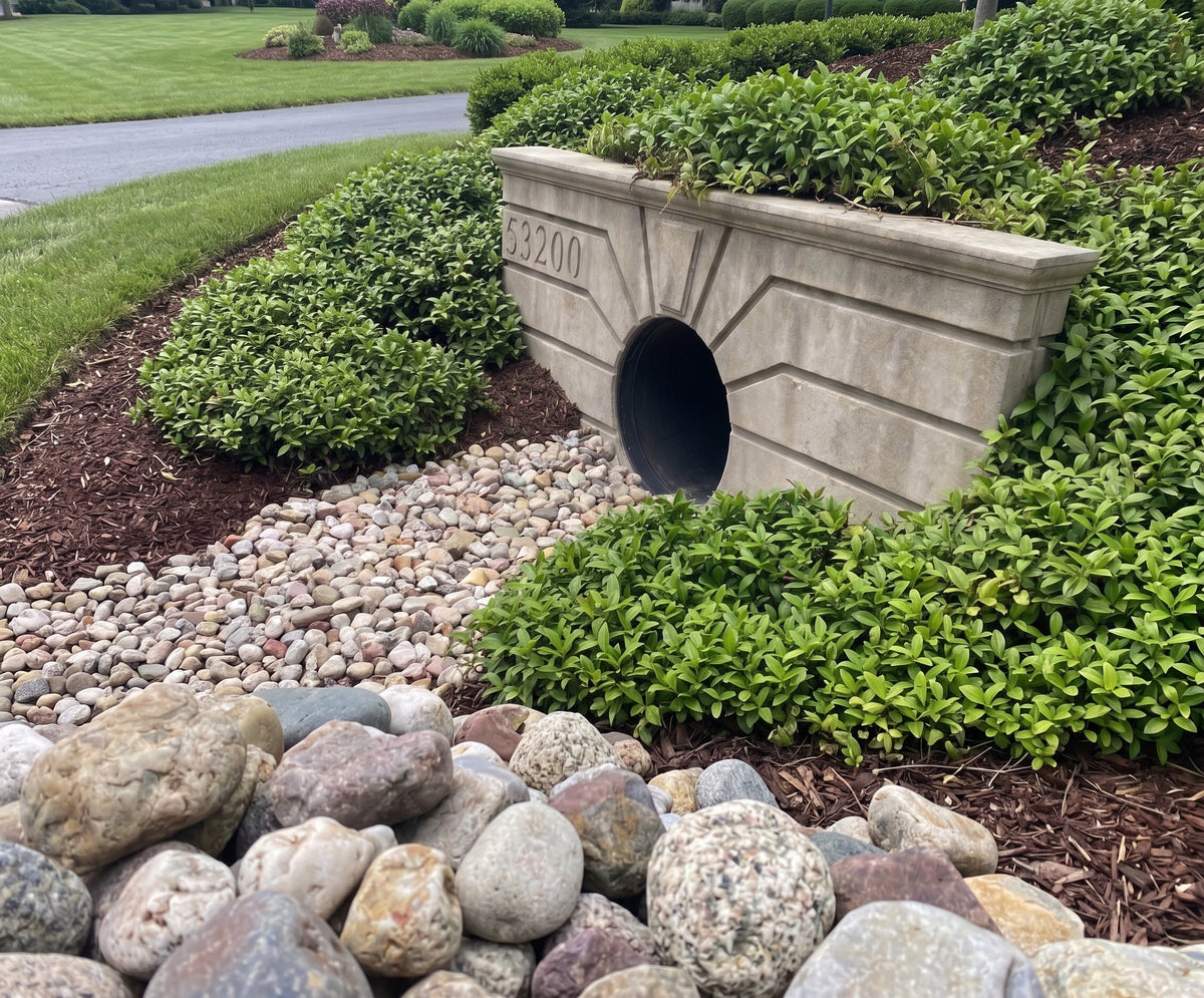 Prefabricated Concrete (GFRC) Culvert Covers - Neoclassical Bridge (12")