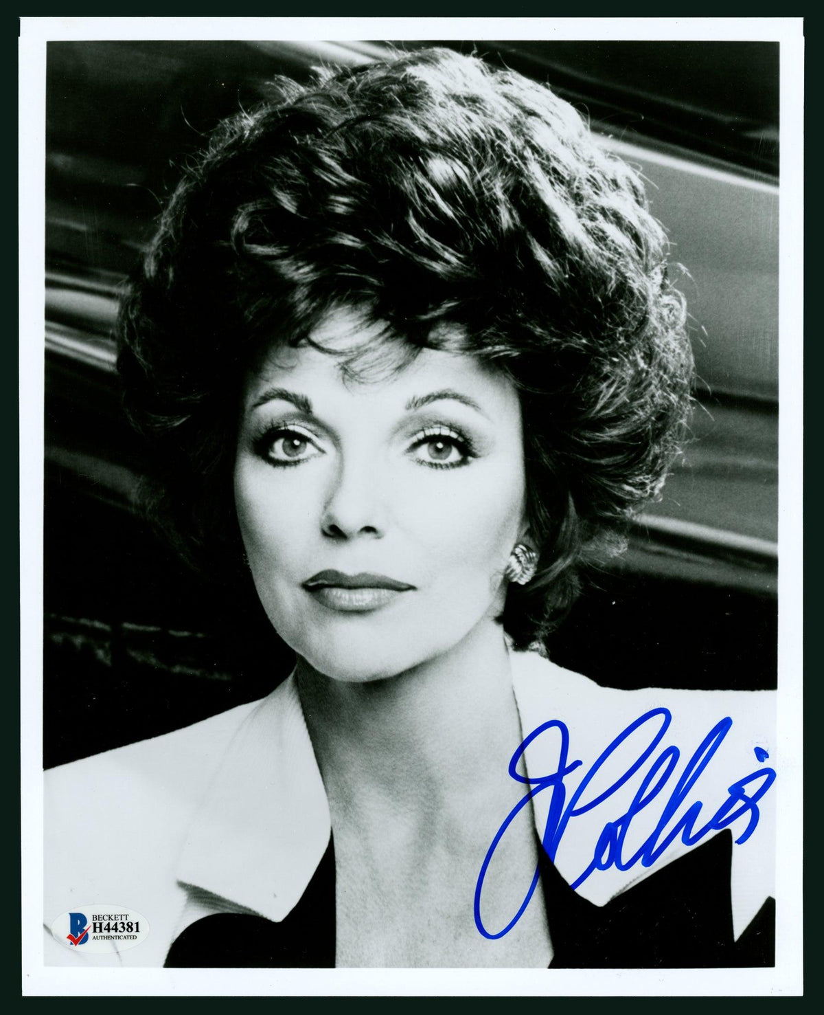 Joan Collins Autographed 8x10 Photo Actress Beckett BAS #H44381