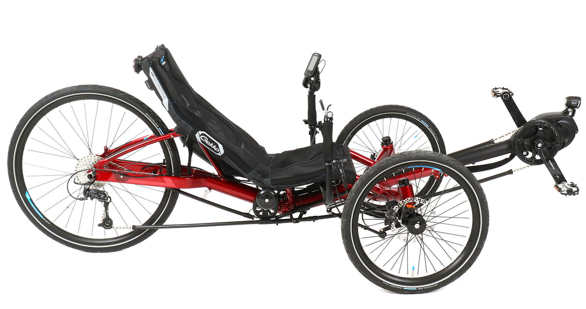 HP Velotechnik Gekko fx 26 Shimano Steps 5000 418 Wh Performance Recumbent Trike Magma Red