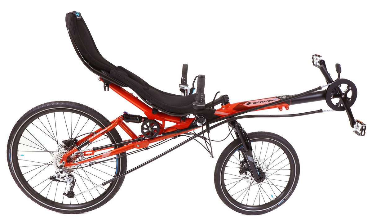 HP Velotechnik Street Machine GTe 30 Speed USS Pearl Orange Recumbent Bike