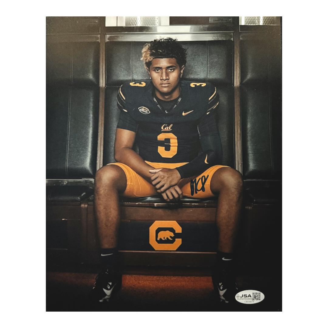 Jaron-Keawe Sagapolutele Signed California Pose 12 Football 8x10 Photo (JSA)