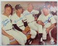 Mickey Mantle Joe DiMaggio Whitey Ford Billy Martin Signed Auto 11x14 Photo PSA/DNA LOA H54921