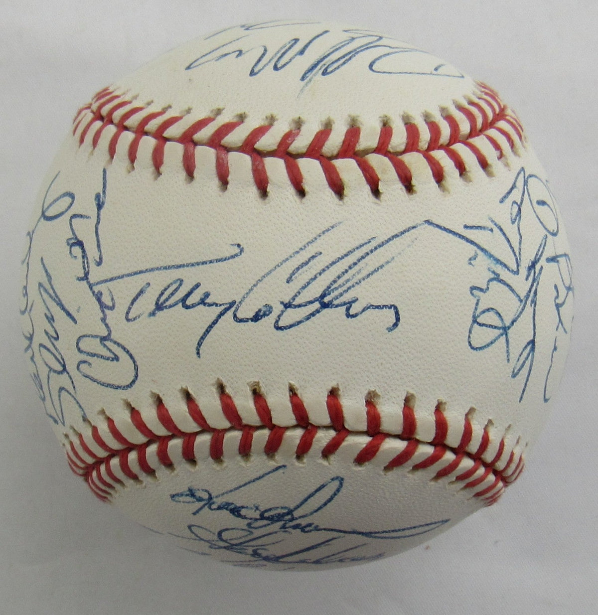 Terry Collins, Rickey Henderson, Tim Salmon and More Multi Signed Auto Baseball B171