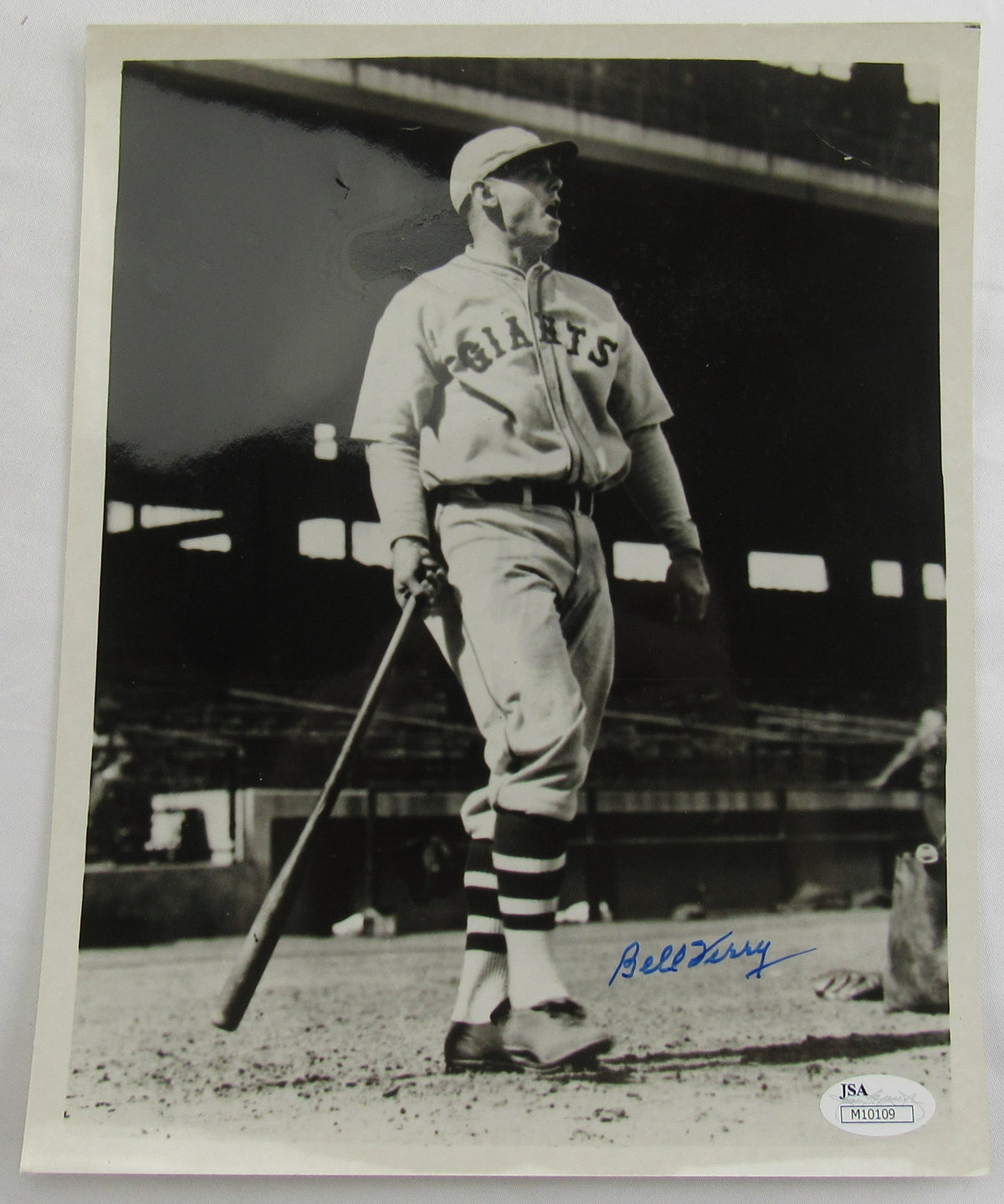 Bill Terry Signed Auto 8x10 Photo JSA M10109