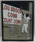 Lou Brock Signed Framed Auto 11x14 Photo Steiner Hologram