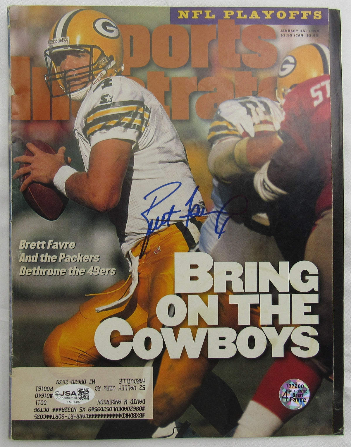 Brett Favre Signed Auto Magazine JSA CM07407