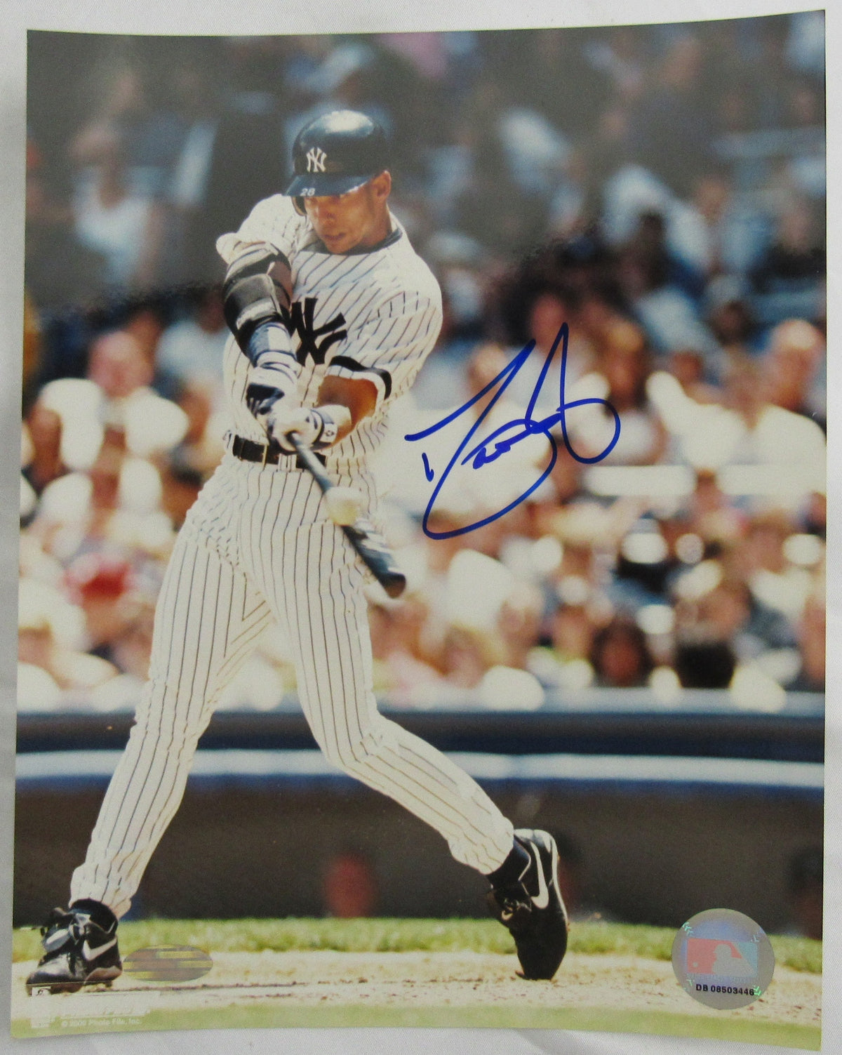 David Justice Signed Auto 8x10 Photo - Steiner Hologram