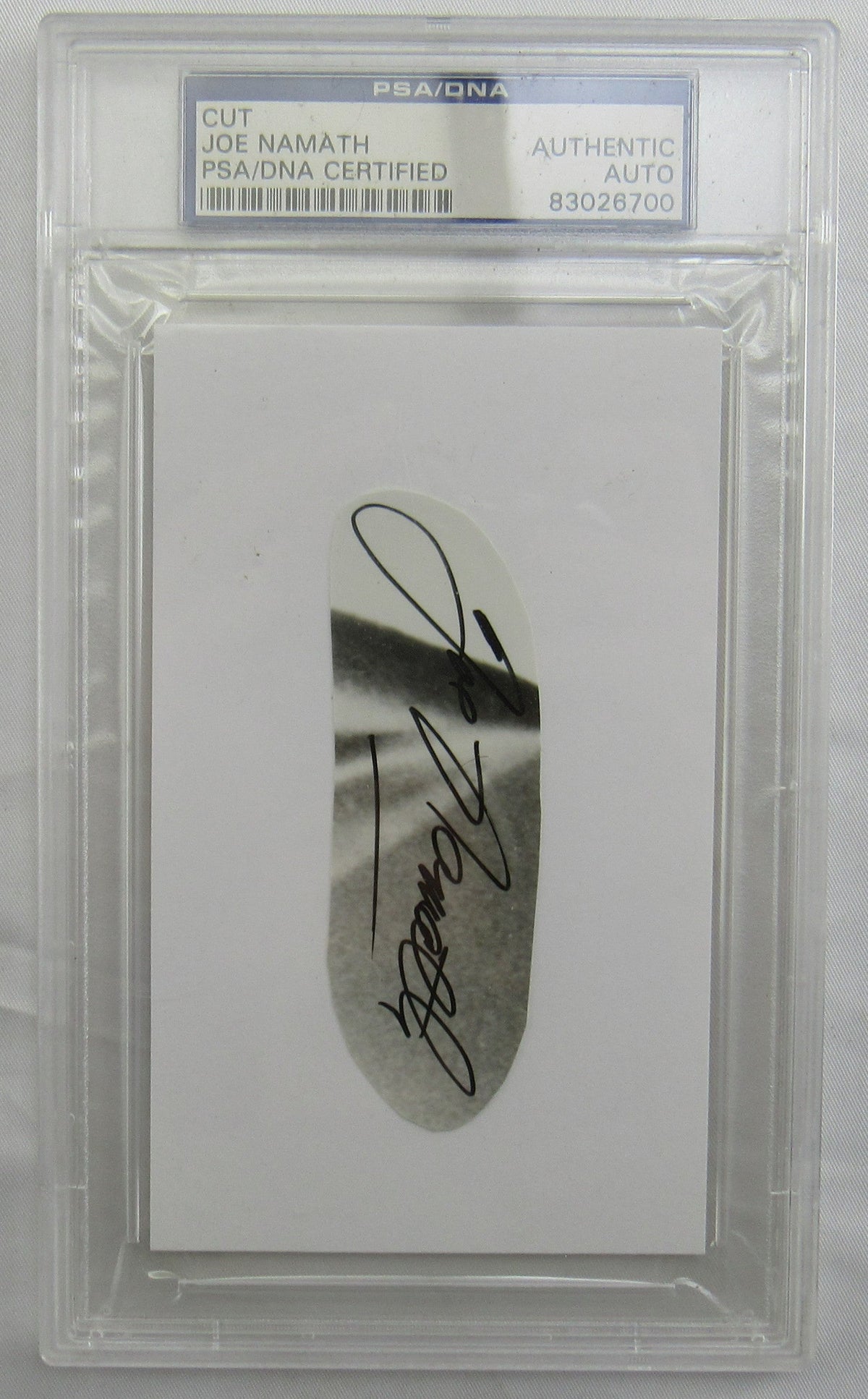 Joe Namath Cut Signed Auto PSA/DNA Encapsulated VII