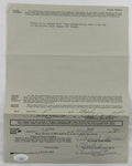 Ralph Kiner Signed Auto Contract JSA CF42580