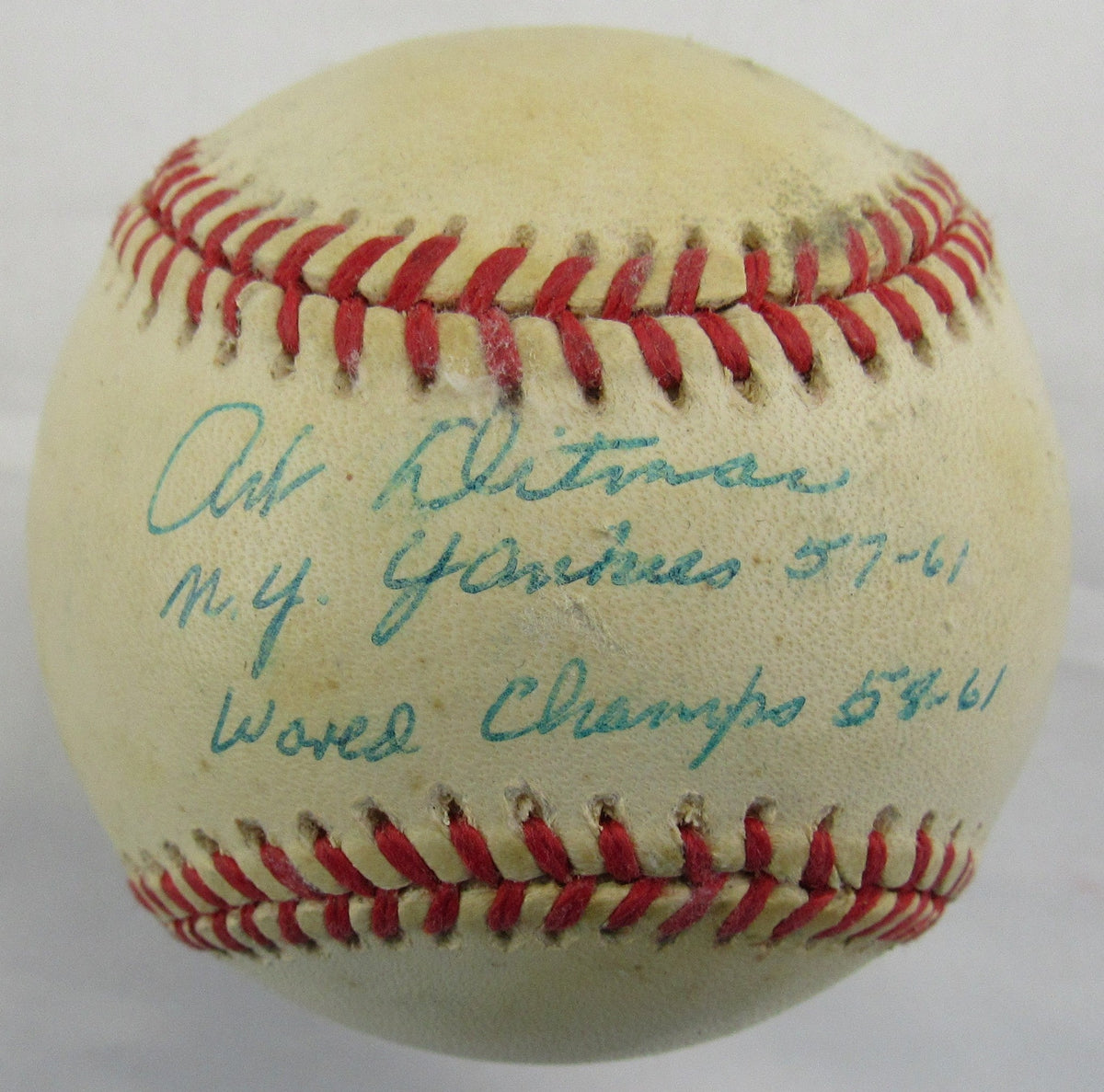 Art Ditmar Signed Auto Rawlings Baseball w/ 2x Insc B170