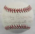 Bobby Brown - AL President Signed Auto Rawlings Baseball w/ Insc