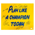 Play Like a Champion Today Signed By Holtz, Ismail, Watters, Rice Stonebreaker, Zorich Notre Dame 16x20 Photo (JSA)