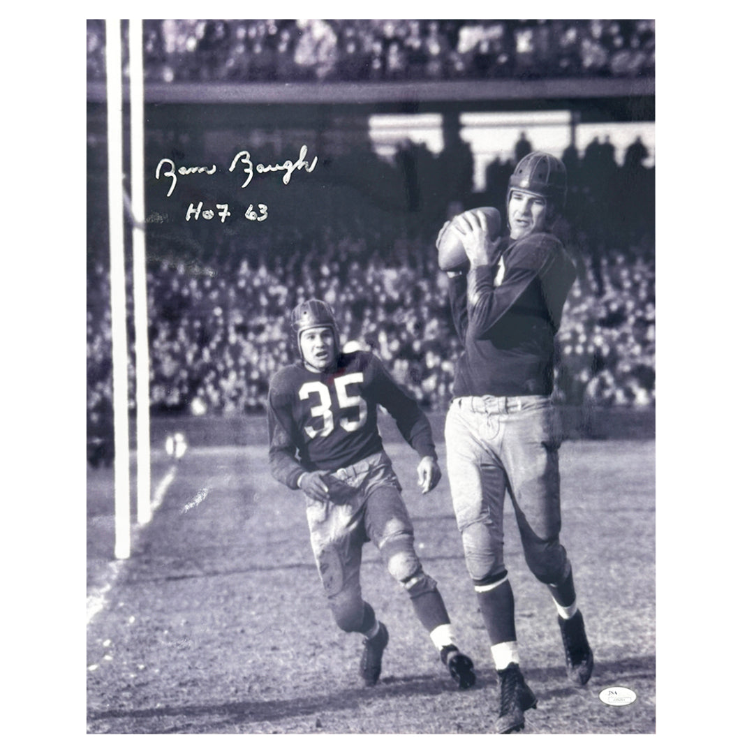 Sammy Baugh Signed HOF 63 Inscription Washington Pose 1 Football 16x20 Photo (JSA)