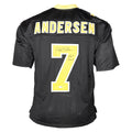 Morten Andersen Signed HOF 2017 Inscription New Orleans Black Football Jersey (JSA)