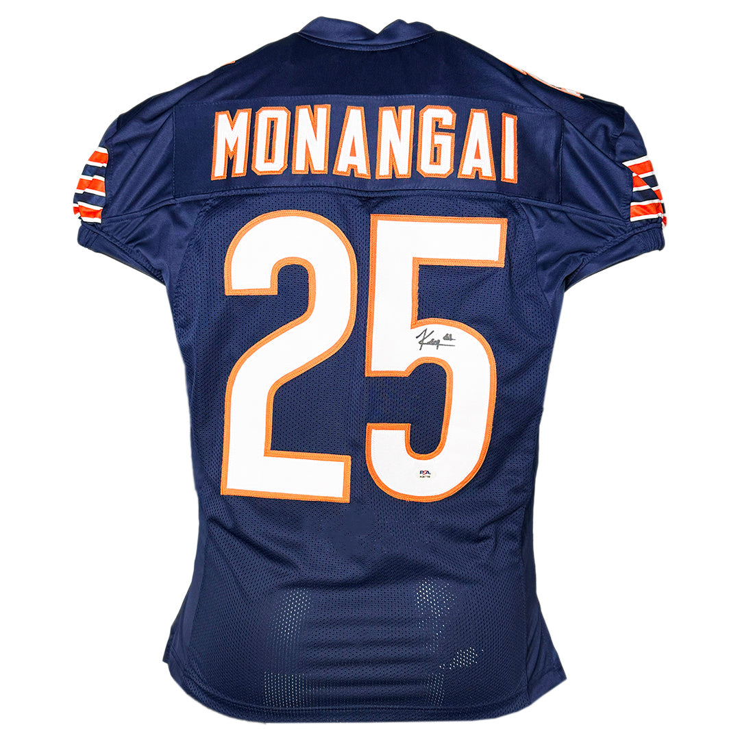 Kyle Monangai Signed Chicago Navy Game Style Football Jersey (PSA)