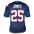 Marcus Jones Signed New England Blue Football Jersey (Beckett)