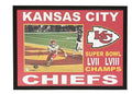Isiah Pacheco Signed Kansas City Framed Football 28x38 Photo (JSA)