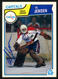 Al Jensen Autographed 1983-84 O-Pee-Chee Rookie Card #373 Washington Capitals SKU #151384