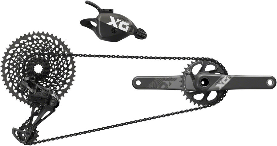 SRAM X01 Eagle Groupset (DUB Groupset 175mm Boost 32 Tooth Crank Rear Derailleur 10-50 12-Speed Cassette Trigger Shifter and Chain Black)