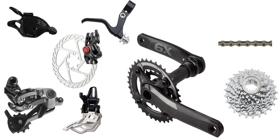 SRAM X0/X9 (X.0/X.9 BB7 GXP 175mm 36-22 11-36 Direct Mount Dual Pull FD Fat Bike Kit-In-A-Box For 170mm Rear Hub Spacing Paul Brake Levers)