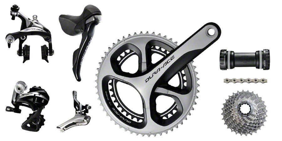 Shimano Dura-Ace 9000 (STI Kit-In-A-Box 172.5mm 34/50 Crank 11-25 Cassette Braze on Front Derailleur)