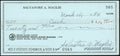 Sal Maglie Autographed 3x6 Check Brooklyn Dodgers, New York Yankees SKU #147866