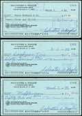 Sal Maglie Autographed 3x6 Check Brooklyn Dodgers, New York Yankees Lot Of 30 SKU #147841
