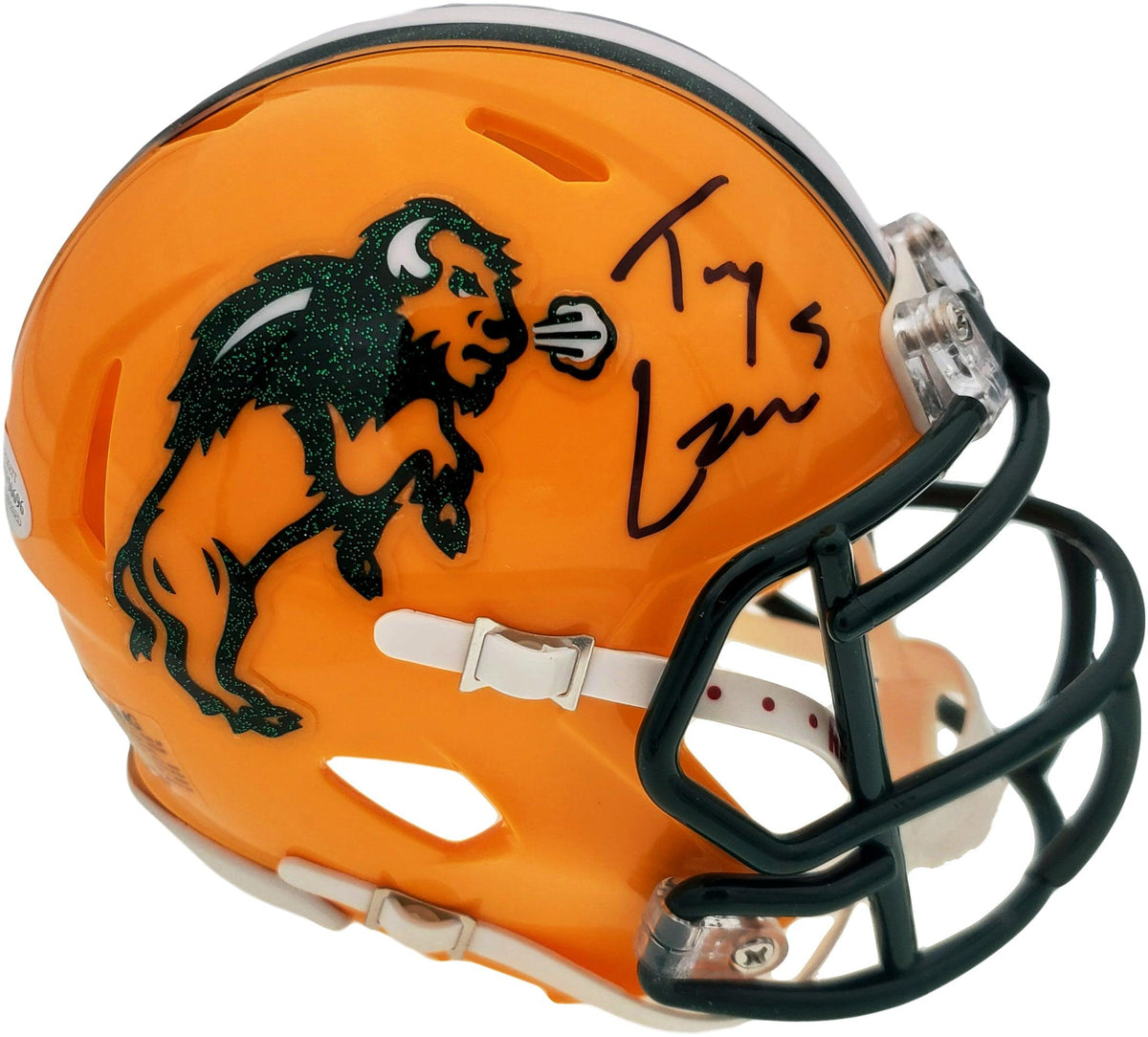 Trey Lance Autographed North Dakota State Bison Speed Mini Helmet Beckett BAS Stock #187734