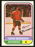 Kevin Morrison Autographed 1975-76 WHA O-Pee-Chee Rookie Card #80 San Diego Mariners SKU #151322