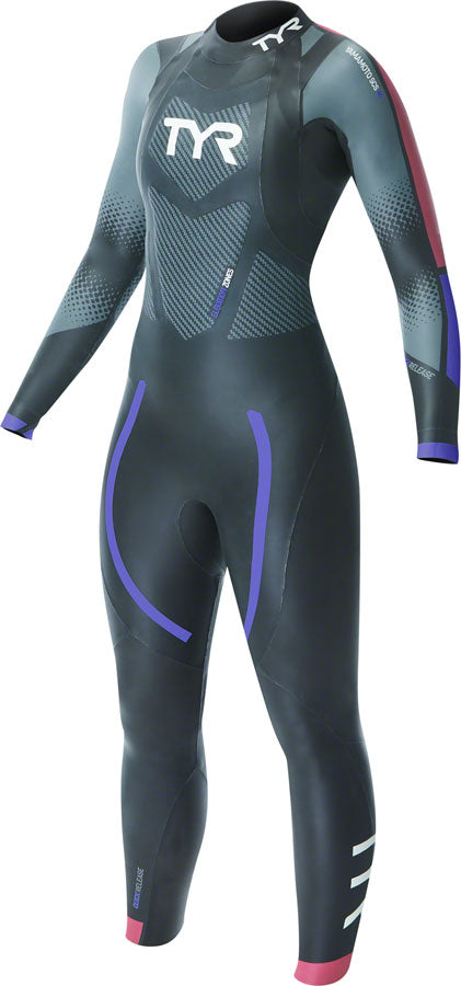 TYR Hurricane Cat 3 Wetsuit (Black/Pink/Purple Women's XS)