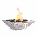 The Outdoor Plus Maya Fire & Water Bowl - GFRC Wood Grain (30" / Low Voltage Electronic Ignition (CSA Certified))