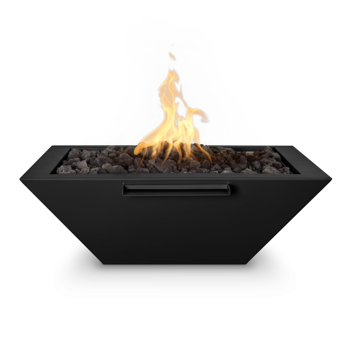 The Outdoor Plus Maya Fire & Water Bowl - Metal Powder Coat (30" / Match Lit Ignition / Java)