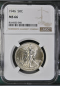 1946 50C Walking Liberty Half Dollar - MS66 NGC
